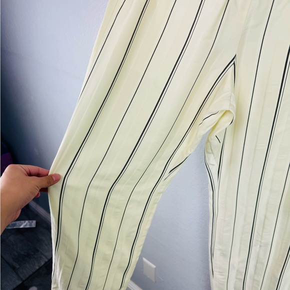 J. Crew Size 10 Pull-on pant in multistripe jacquard high rise ivory cream - Picture 5 of 9